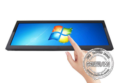 An der Wand befestigte ausgedehnte Lcd-Anzeigen-Fragen-Informationen 19. 7 Zoll mit Windows-System