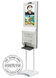 Temperatur-Detektor-Kamera-Kiosk-digitale Beschilderung 21,5 Zoll mit Handdesinfizierender Desinfizierer-Gel-Alkohol-Zufuhr