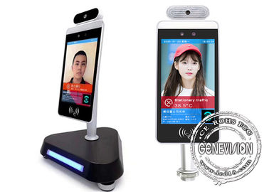 Fieber-Warnung EU-Gesundheits-Code-Gesichtsanerkennungs-Thermometer-intelligente Durchlauf-LCD-Bildschirm-digitale Beschilderung